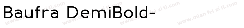Baufra DemiBold字体转换